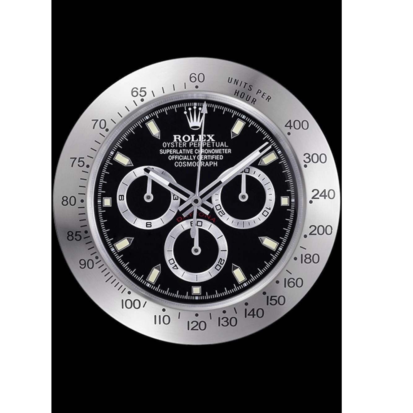 Rolex aaa copy Cosmograph Wall Clock Silver-Black Rolex Daytona 621909 0707